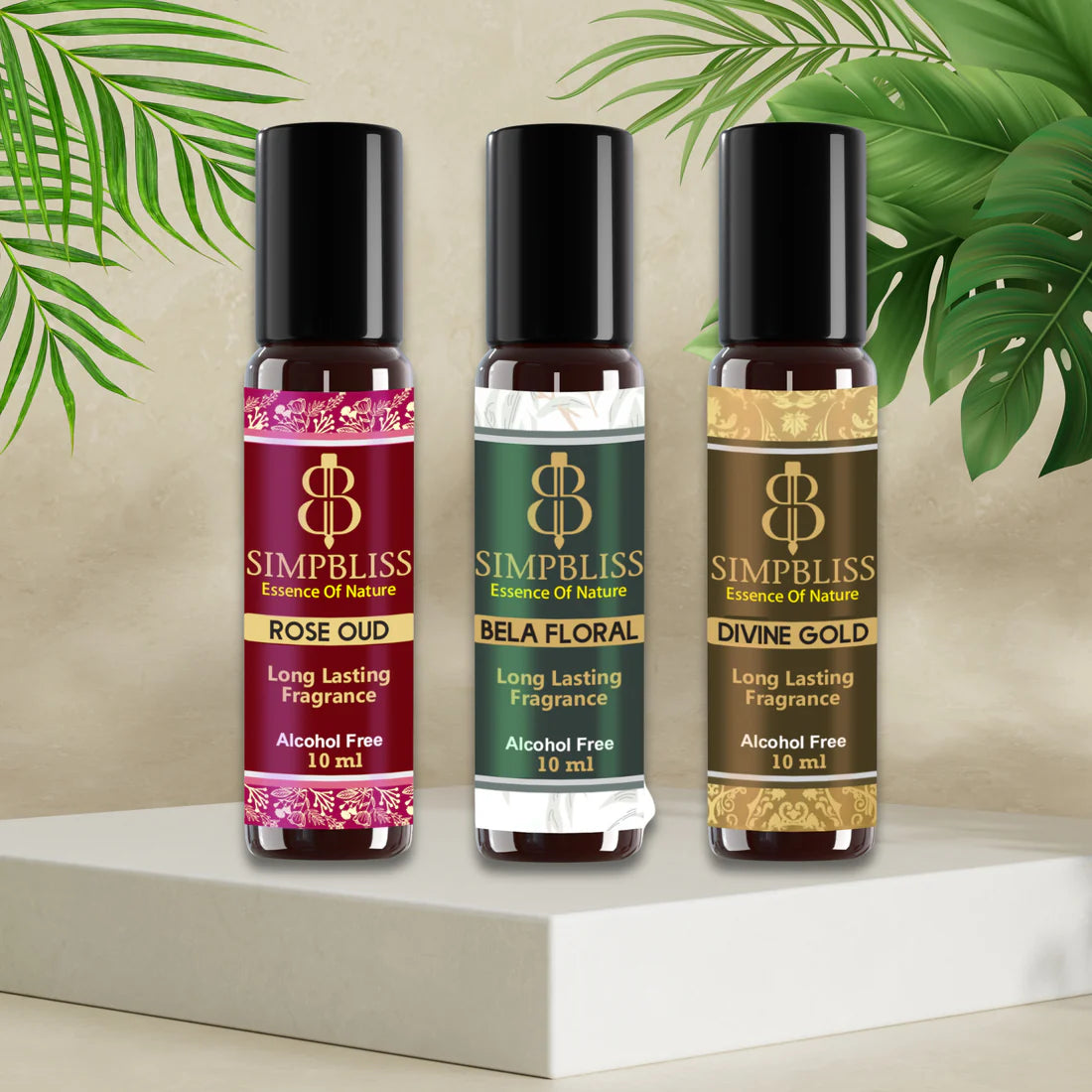 All In One Aromatic Gift Set- Rose Oud, Bela Floral  & Divine Gold 3x10ml each
