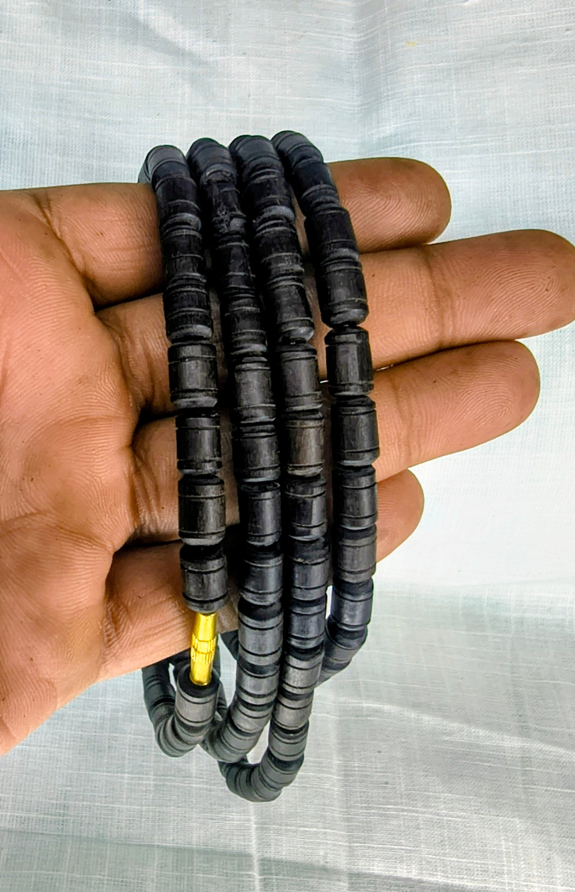 Mayapur ahisha tulasi Natural black Colour. 8mm beads three round