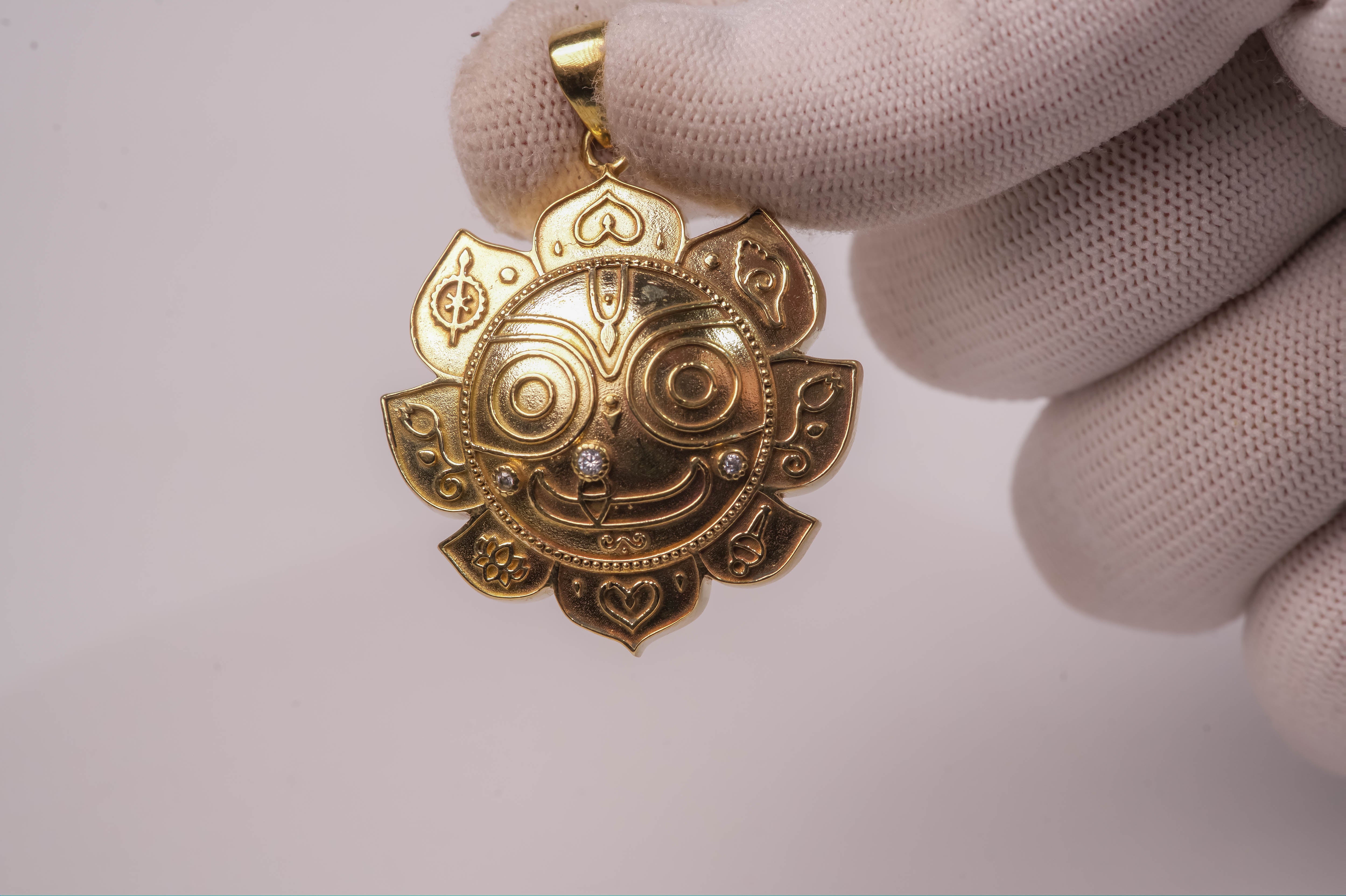 Jagannath Pendant 5 Metals 1.5 Inch Spiritual Hindu Jewelry