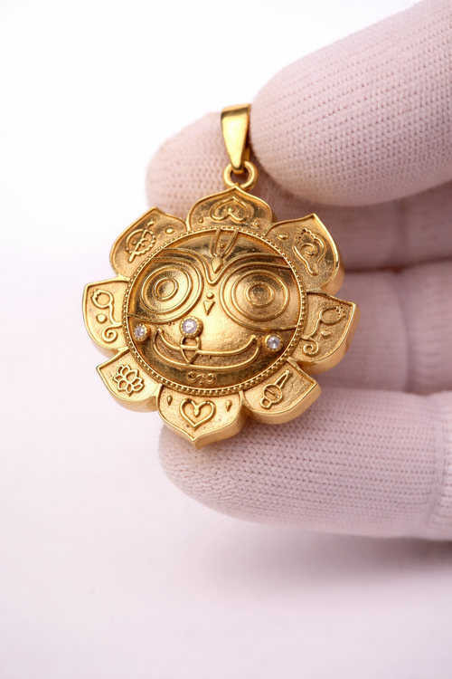 Jagannath Pendant 5 Metals 1.5 Inch Spiritual Hindu Jewelry