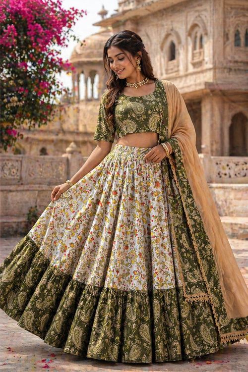 Premium Jaipuri Cotton Gopi Dress Set with Dupatta | Designer Outfit