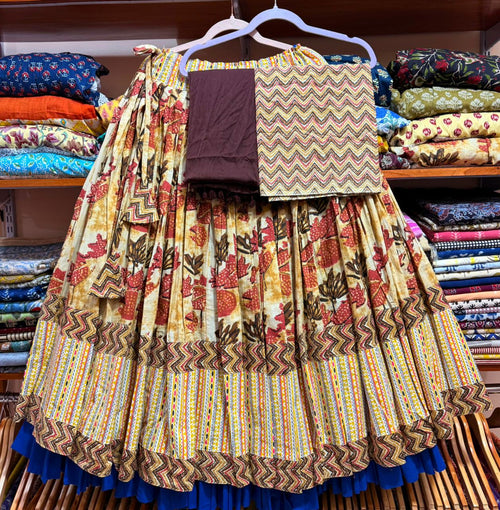Premium Jaipuri Cotton Gopi Dress Set with Dupatta | Designer Outfit