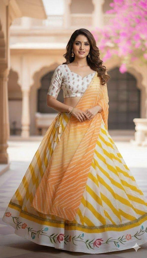 COTTON FABRIC LEHENGA/GOPIDRESS SET