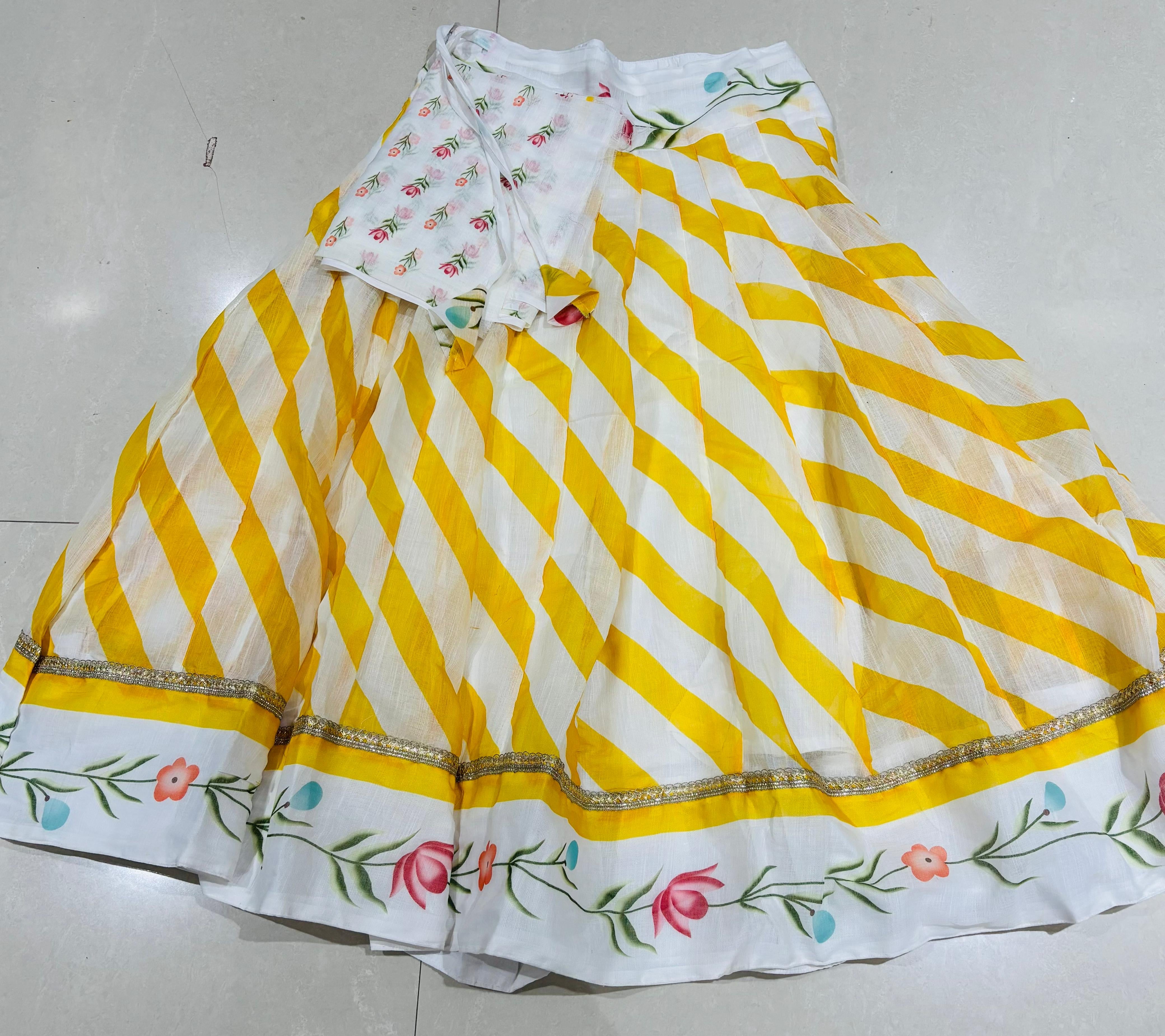 COTTON FABRIC LEHENGA/GOPIDRESS SET