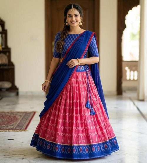 Cotton linen fabric Gopidress set