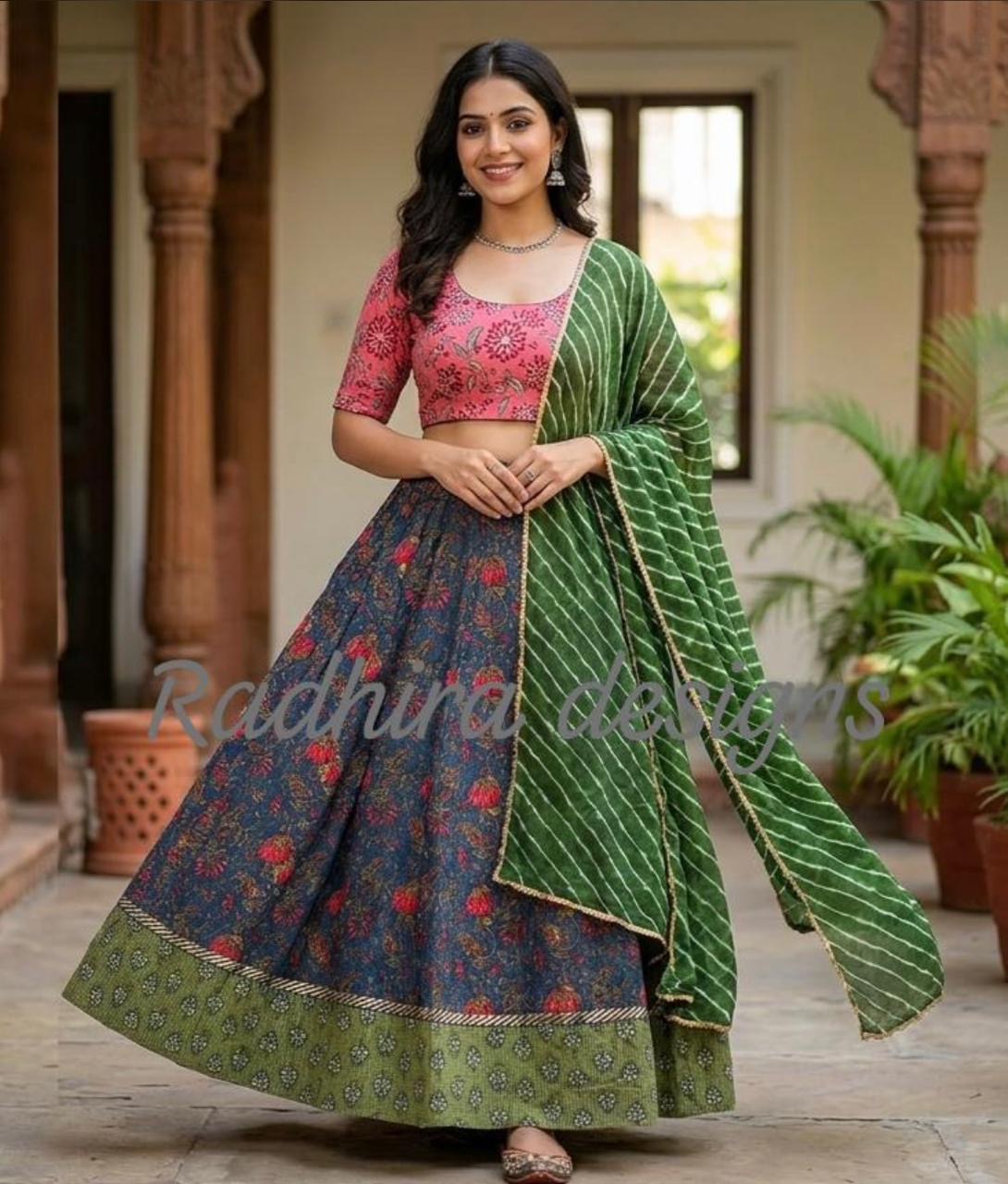 Cotton fabric Gopidress / lehenga set