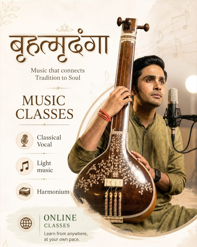 Classical Vocal & Harmonium Lessons | Beginner to Advanced