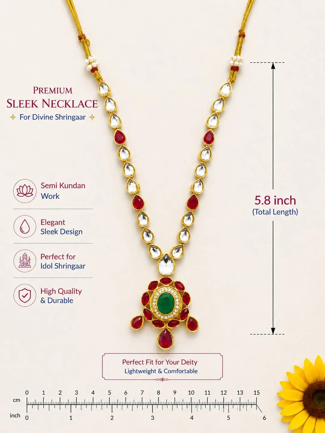 Kundan Haar 5.8 Inch
