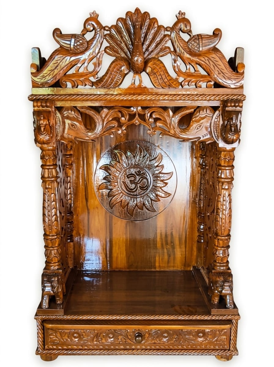 Premium Teakwood Altar (Medium Size)