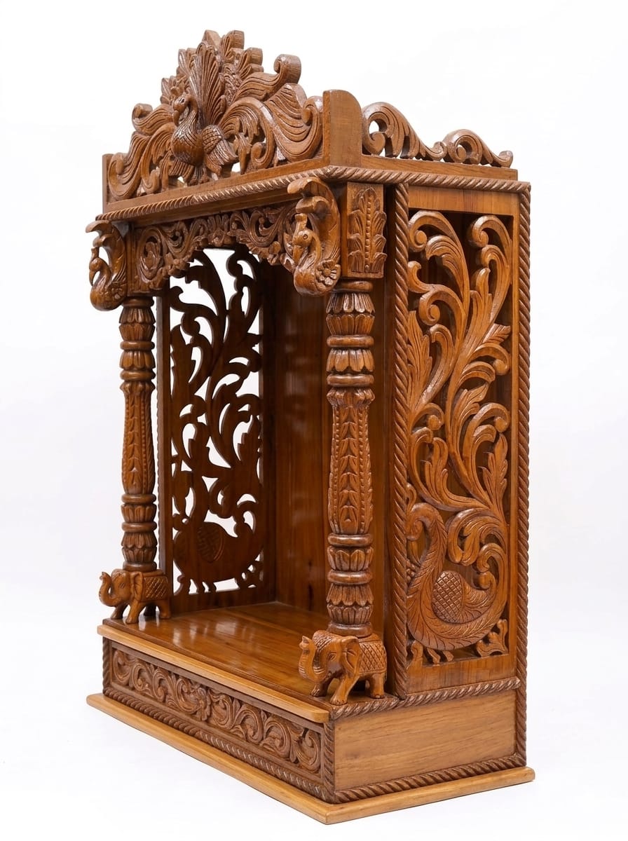 Premium Teakwood Altar (Medium Size)
