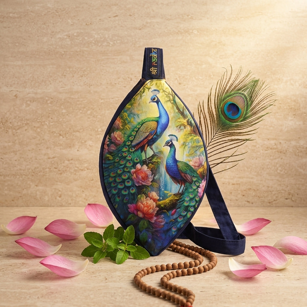 Peacock Pair Bead Bag