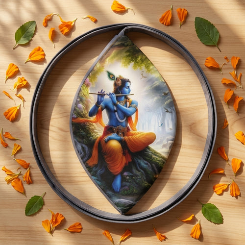Krishna Playing Flute Bead bag
