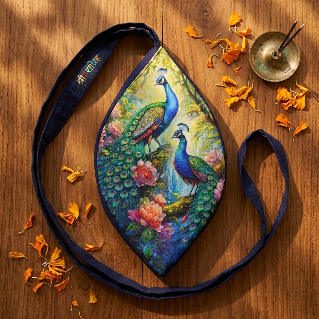 Peacock Pair Bead Bag