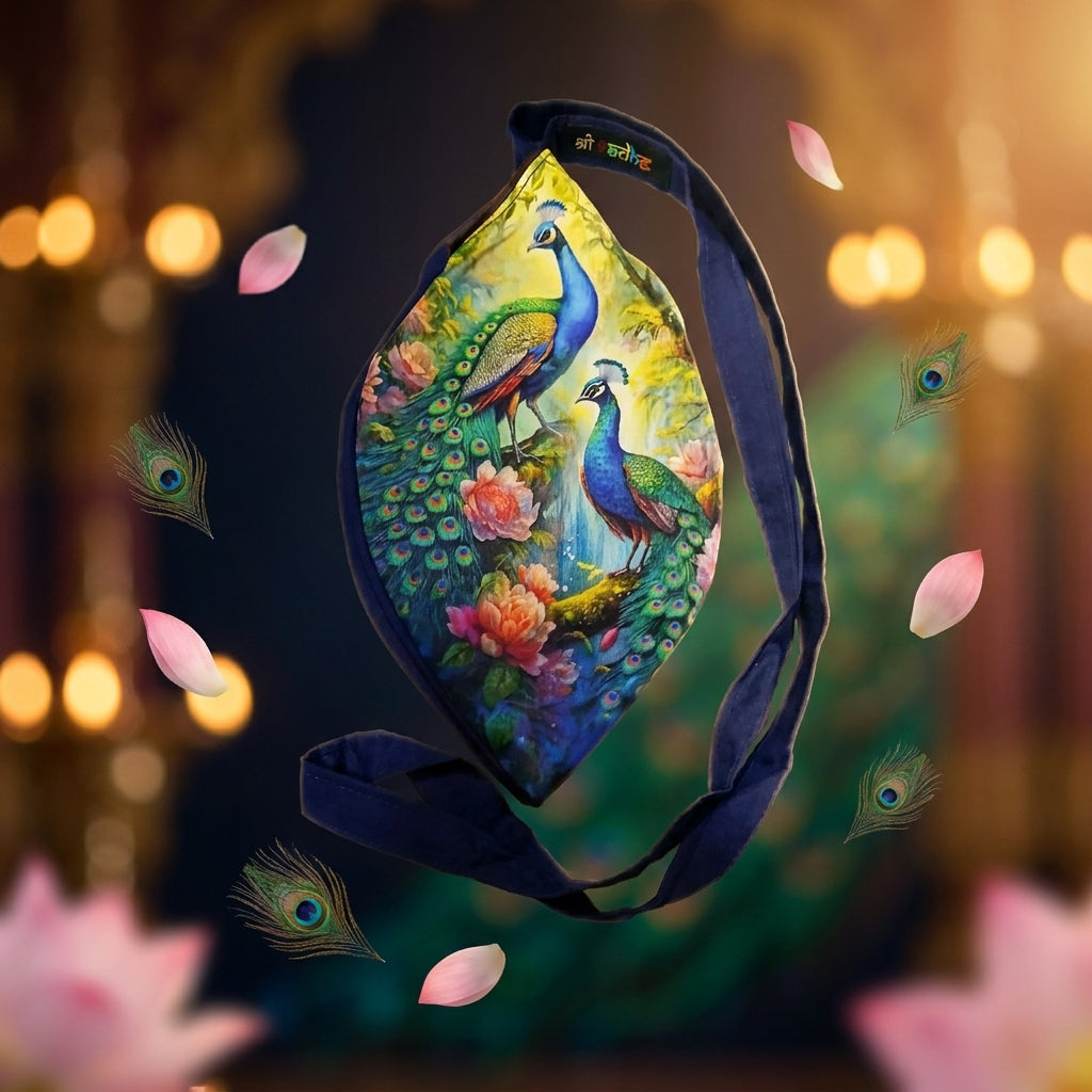 Peacock Pair Bead Bag
