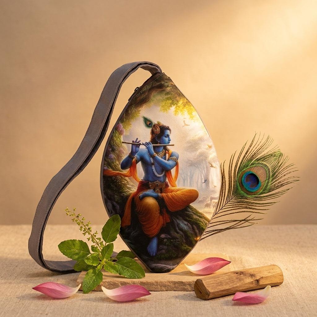 Krishna Playing Flute Bead bag
