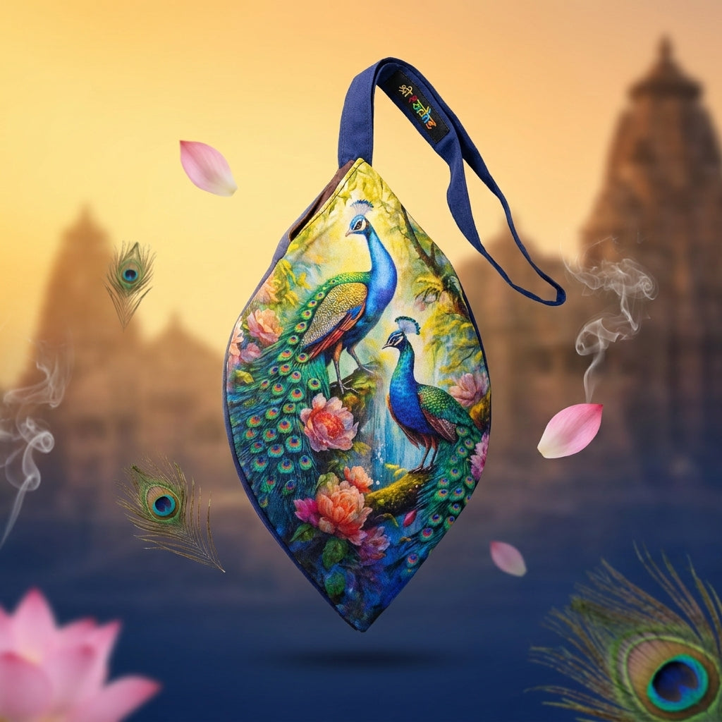 Peacock Pair Bead Bag