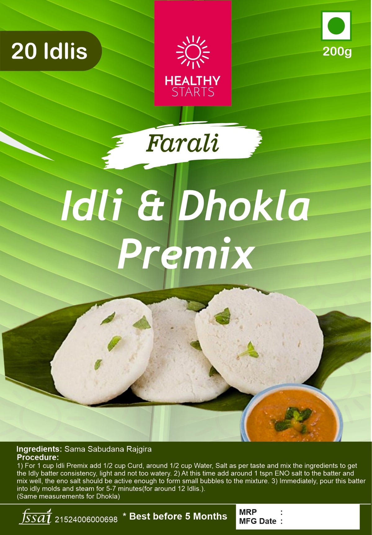 Premix Storage Roti Ekadasi Combo (Pasta+Roti Flour+Idli Premix)
