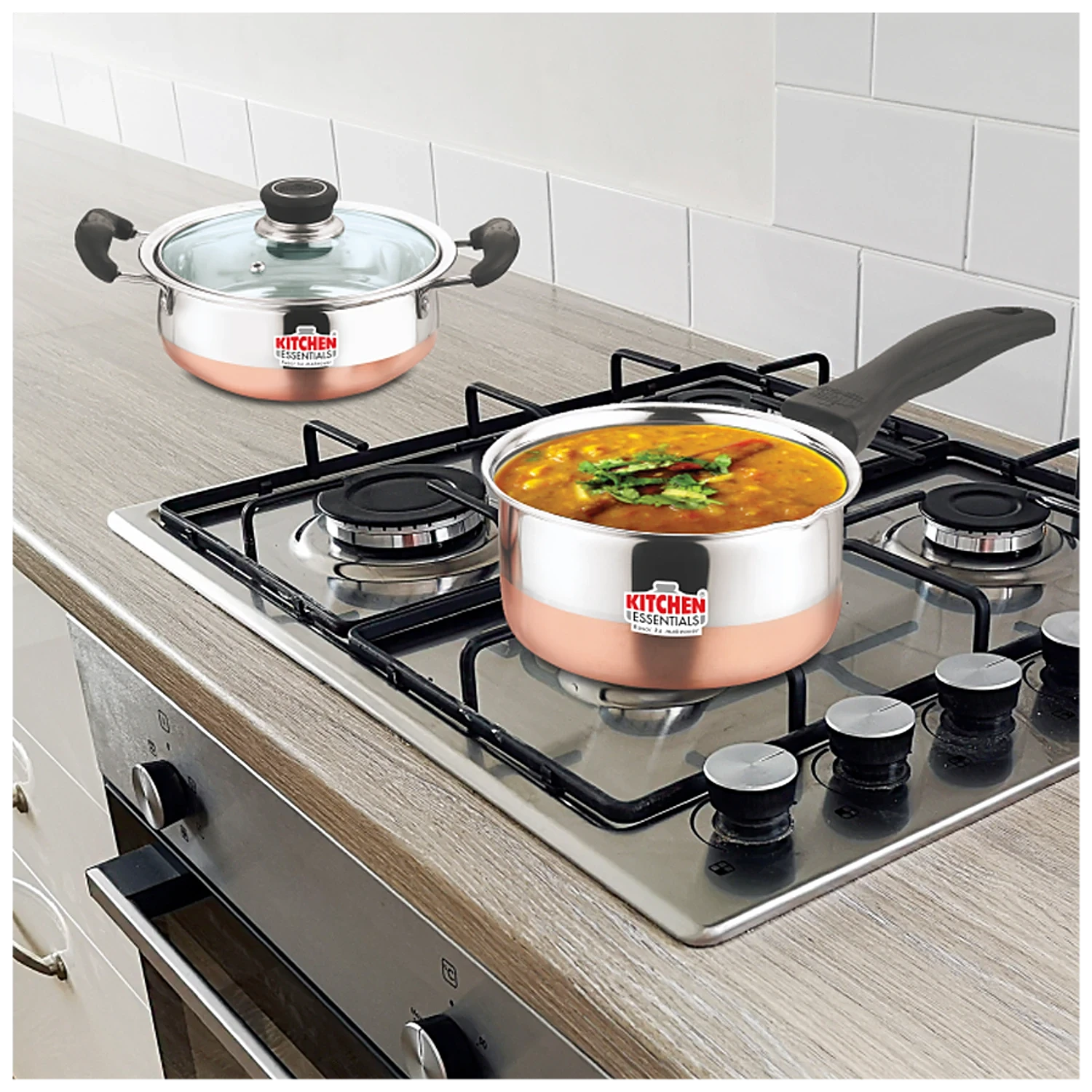 Steel Sauce Pan & Handi Kadai
